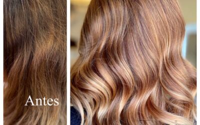 Arreglo de color más mechas con productos Secretos del Agua